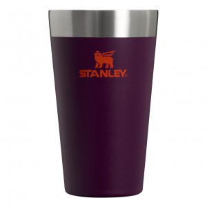 Stanley Adventure Stacking Stainless Steel Beer Pint | 16oz Tumbler Plum | DWZSF-0467