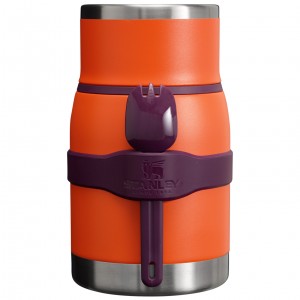 Stanley Adventure To-Go Food Jar + Spork | 24 OZ Tigerlily Plum | EVOXJ-8372