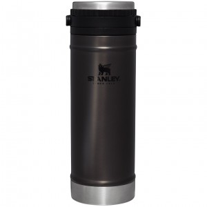 Stanley Coffee Mug w/ Integrated French Press | 16 oz Charcoal Glow | PTOBE-5937