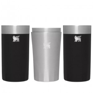 Stanley Lifted Spirits Prismatic™ Highball Glass + Craft Cocktail Shaker Set | 12 OZ Negros | RJSGA-0512