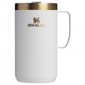 Stanley The Fall Refresh Stay Hot Camp Mug | 24 OZ - Stanley Create Creme | GQAUF-7281