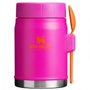 Stanley The Heat Wave Classic Legendary Food Jar + Spork | 14 OZ Vivid Violet | LPAUC-2147