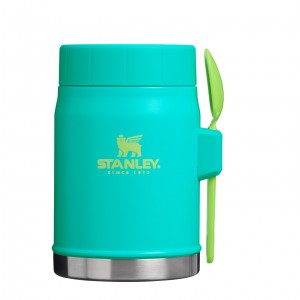 Stanley The Heat Wave Classic Legendary Food Jar + Spork | 14 OZ Tropical Teal | TJNGO-8267