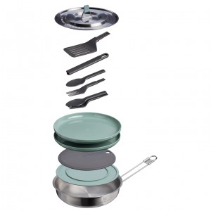 Stanley The Wildfare Core Fry Pan Cookset 12-piece set | 1 QT Shale | DEVJF-3674